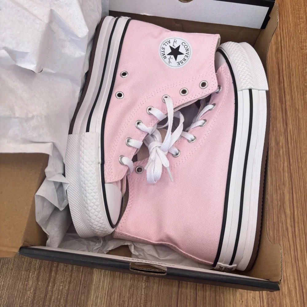 Converse CTAS EVA Lift Hi Kid Size 6 Sugar Berry Pink New Platform‎ Sneakers